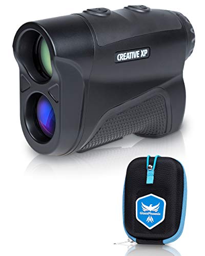 Best Deal 🛒 CREATIVE XP Golf Rangefinder 1100 Yards - Range Finder for Hunting and Archery, 6X Digital Rangefinders with Slope Mode, Pro Flag-Lock and Angle Compensation – Case Holder & Hand Strap - Color Black