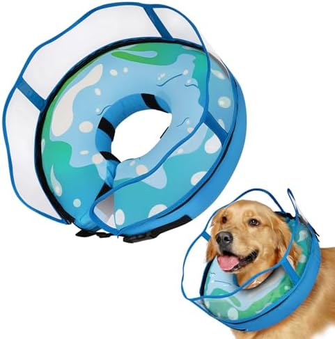 Dog Donut Collar Dog Cone Collar, Inflatable Adjustable Dog