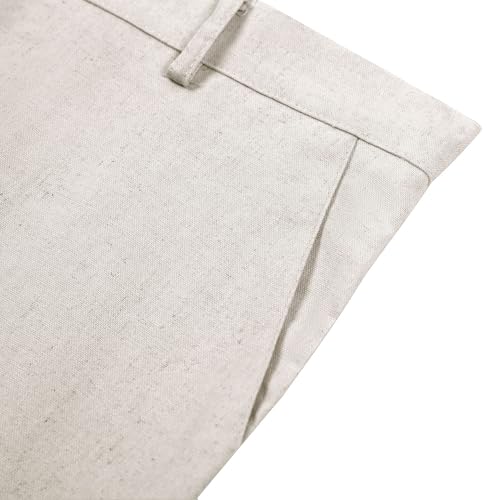 Image of Boys' Linen Pants Lightweight Flat Front Dress Pants Kids School Uniform