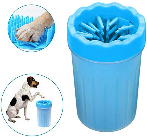 ZFSOT Dog Paw Cleaner, 2-in-1 Silicone Dog Paw Washer Cup Portable Dog Paw Cleaner Pet Cleaning Brush Cup Dog Foot Cleaner (Medium) Pet Paws Cleaning Cups for Muddy Paws