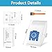 Zeeorymn 10 Pack GN 3D Efficiency Dust Bags for Miele Hoover GN Vacuum Cleaner-Fits for Classic C1 Complete C2 Complete C3,S2 S5 S8 Series with 3 Motor Protection,3 Exhaust Filters,1 Cleaning Brush