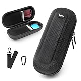 Krypthos Double Travel Sunglasses Organizer Case, Portable Safety Work Goggle Storage Bag for Men Women, Hard Shell Smart Eye Glass Sport Sunglass Holder Case with Carabiner for Car & Outside