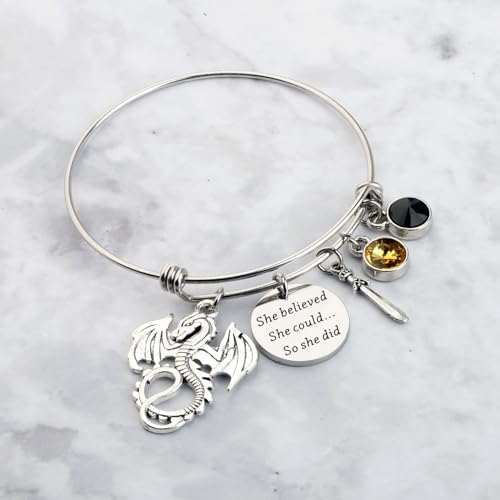 FAADBUK Book Inspired Earring Book Lover Gift Dragon Rider Gift Reader Gifts4