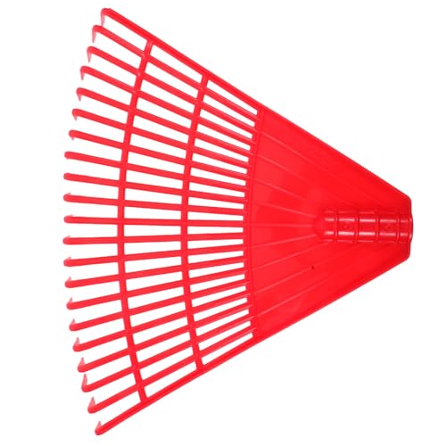 DECHOUS Râteau de Jardin Plastique Portable Dents Rouge Balai Gazons Léger pour Ramassage et Nettoyage Pelouse Outil Aménagement Paysager et Facile à Utiliser