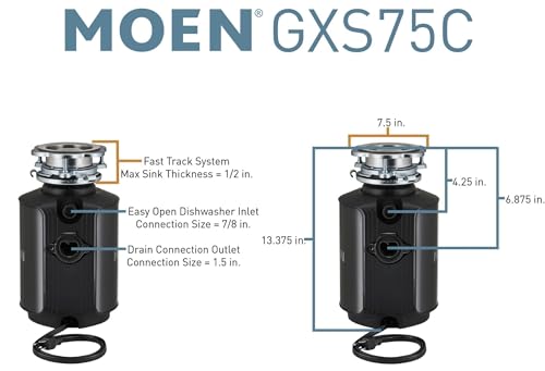 Moen GXS75C Host Series 3/4 Hp Continuous Feed Garbage Disposal thumb #7