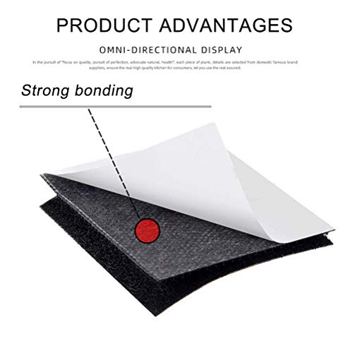 Unbraded A738N-11-N Wedong 10 Pairs Adhesive Hook And Loop Tape Strips,2.4X2.4 Inch Strong Double Sided Sticky Back Fasteners Interlocking Tape Square Strips Mounting Tape thumb #4