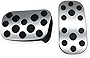 BOYUER 2PCS Anti-Slip No Drilling Aluminum Brake and Gas Accelerator Pedal Covers Foot Pedal Pads Kit For Toyota Corolla 2019 2020 2021 2022 2023 (SILVER)