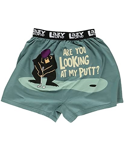 Lazy One Funny Animal Boxers, Novelty Boxer Shorts, Humorous Underwear, Gag Gifts for Men, Golfing...