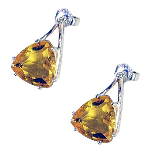 Citrine boucles d'oreilles argent 925 le cadeau d'anniversaire idéal pour novembre