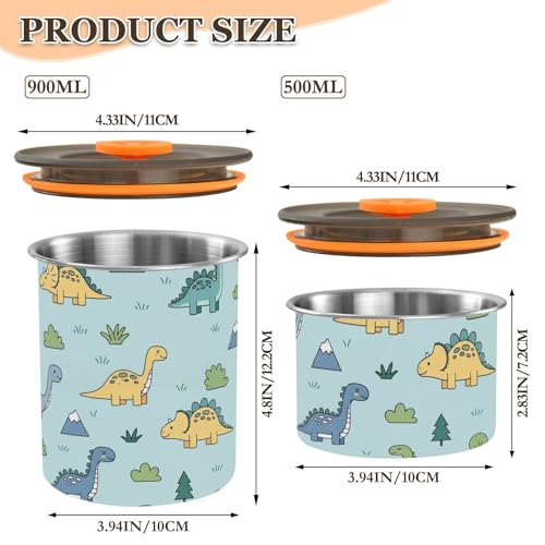 Contenedor hermético para café acero inoxidable 900ml miniatura 2