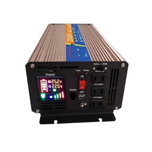 Convertisseur 12V-110V pour camping-car et l'onduleur sinusoïdal LCD de voyage