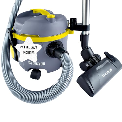 Dusty Bin DB40B Bagged Vacuum Cleaner – Powerful, Lightweight & Compact Corded Cylinder Vacuum Cleaner with Large 6L Capacity, High-Efficiency Filtration, Portable & Easy to Use for Stairs & Home