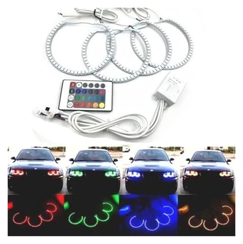 Ojo de Angel LED para BMW E36 E38 E39 E46 kit multicolor de 4x131mm con mando 2
