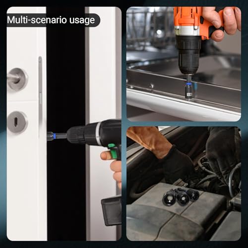 10-Piece Magnetic Nut Driver Set - SAE (1/4" to 9/16") Nut Driver Set with Bit Extension - Cr-V Magnetic Socket set, Slotting Tool Box by RDTRDT - Used condition - Image 7
