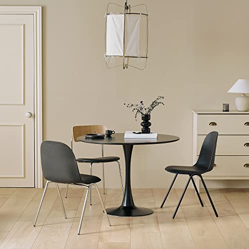 Roomnhome ∅31.5'' Scratchproof Black Round Table With 0.7'' Thickness Certified Table Top For Home And Kitchen #TOP1