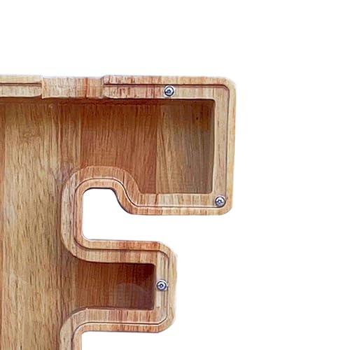 Hucha de Madera con Forma de Letra para Decorar el Dormitorio y Aprender a Ahorrar 4