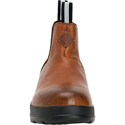MUCK Men's Chore Farm Leather Chelsea Boot, Caramel, Size 8(W)