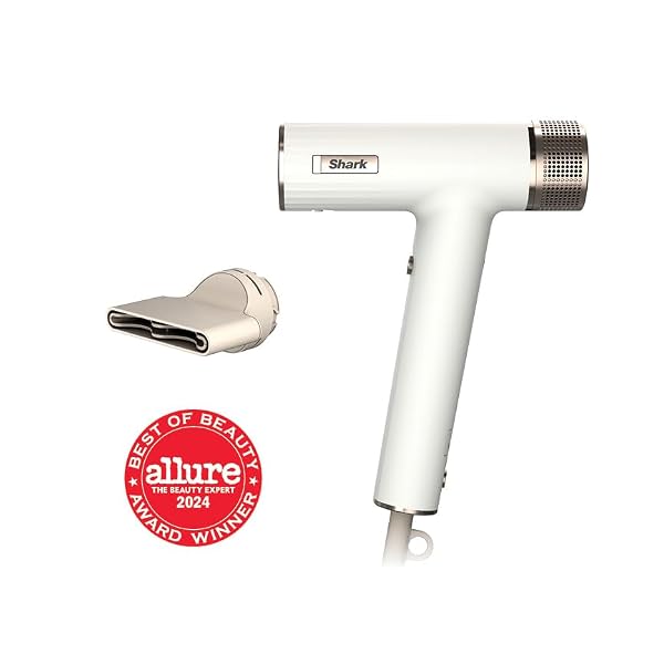 Shark SpeedStyle Essential High-Velocity Dryer with Concentrator, Lightweight, Ionic, No Heat Damage, Best for Straight and Wavy Hair, Silk HD301 by Shark - Image 2