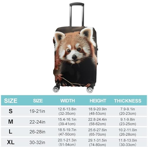 Red Pandas Luggage Cover, Washable Elastic Suitcase Cover Protector Fit 18-32 Inch Luggage2