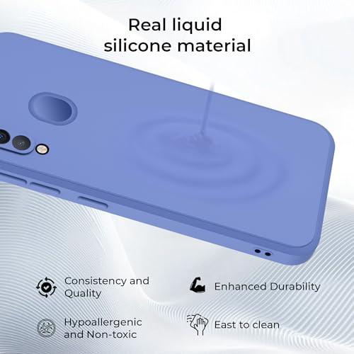 Image of A rtistque Liquid Silicone Back Cover Case for Samsung Galaxy M30 Shockproof TPU Soft Flexible with Camera Protection - Blue