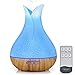 Diffusore di Aromi da 400ML,Diffusori per Aromaterapia ad Ultrasuoni con 7 Colori LED, 3 Impostazione Timer,Umidificatore per Camera da Letto, Ufficio,Yoga, Salone