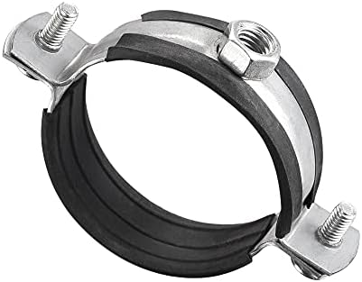 uxcell Adjustable Pipe Bracket Clamp, 2" (50mm) Wall Ceiling Mount Iron Pipe Strap Support 10pcs