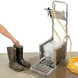 Schuhkratzerbürste, Stiefelschrubber Reiniger, Edelstahl-Unterlegscheibe mit Wasserspray, automatischer Schuhreiniger, inklusive 10 m Schlauch für effektive Schlammentfernung