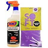 SET: Detergente Spray Per La Pulizia Dei Piani Cottura a Induzione, Per Una Pulizia Facile e Veloce, Senza Graffi e Una Massima Brillantezza 750ml + Panno In Lattice SOFT (1 Spray+ 1 Panno Lattice)