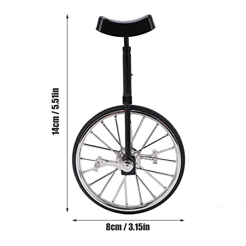 Yuecoom Bicycle Ornament, Mini Unicycle Model, High Simulation Exquisite Design Mini Unicycle Figurine, Alloy Unicycle for Office, Home Decoration, Wide Applicability Mini Unicycle Ornament