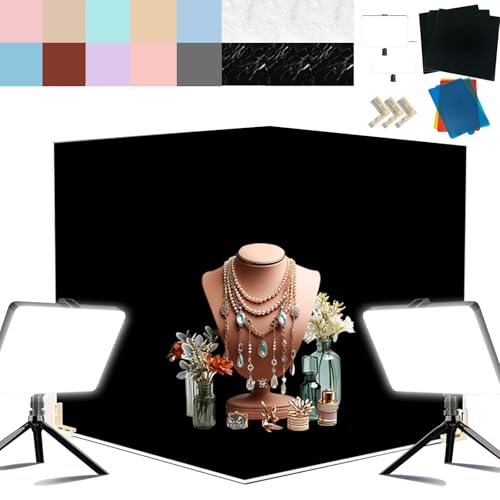 Toile de fond en velours noir absolu 40,6 cm et éclairage LED pour imagerie de précision