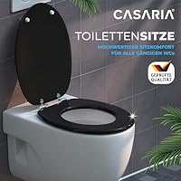 CASARIA WC Sitz mit doppelter Absenkautomatik Schwarz – Ansicht 8