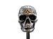 Silver Tone Carved Celtic Zombie Tattoo Skull Head Hot Rod Auto Gear Shift Knob / Decor