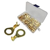 Calidad premium: estos terminales de anillo están hechos de cobre de alta calidad, con mejor rendimiento y más seguridad. Funciona bien con cualquier cable, su diseño hace que sea más fácil de engarzar y atar y más fácil de soldar.