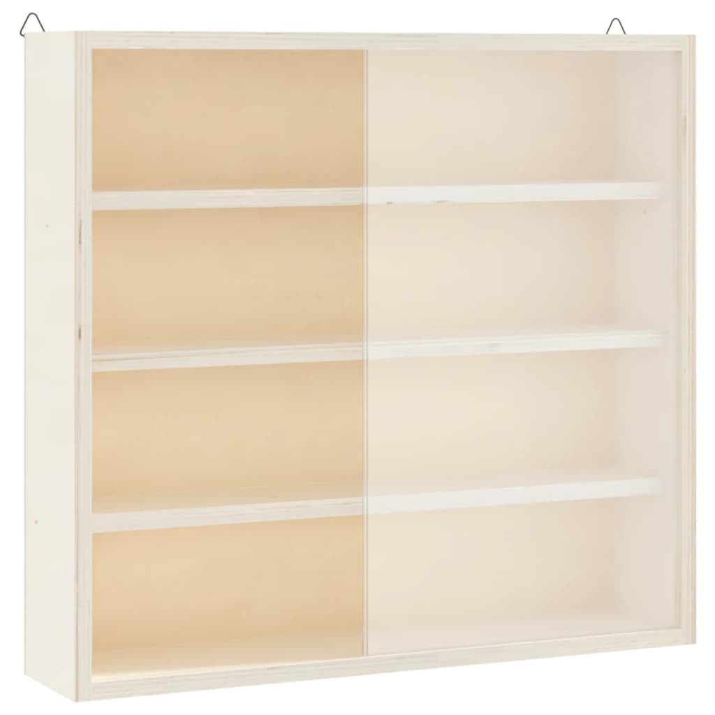 Estante de pared de madera, 40 x 8,5 x 37 cm, con puertas correderas de PET, ahorro de espacio, 4 compartimentos, carga máxima 20 kg, diseño moderno, para salón, dormitorio, pasillo, cocina