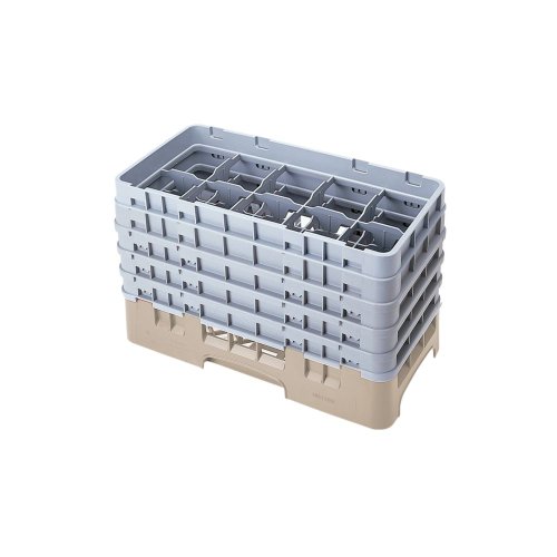 Camrack Glass Rack, W/5 Extenders, Half Size, 10'' X 19-3/4'' X 12-1/8'', 10 Compartments, 3-1/2'' (2 Pieces/Unit)