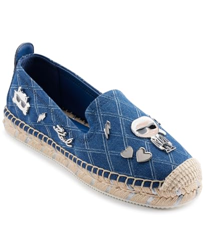 Image of Karl Lagerfeld Women's Michaela Slip on Espadrille Sandal with Pins