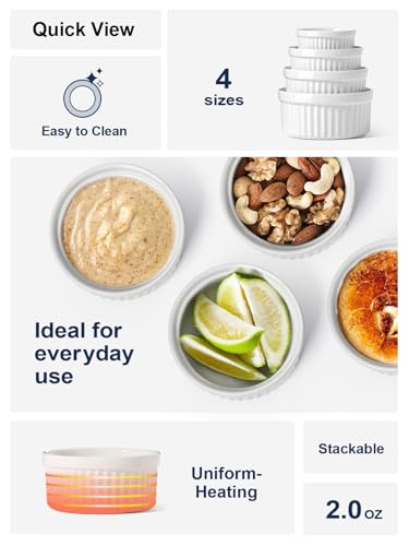 image for LE TAUCI Sauce Cups 2 OZ, Small Dipping Bowls, Mini Ceramic Ramekins S