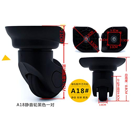 Trunk Wheels,Luggage Wheels Replacement, 360 Degree Swivel Luggage Mute Wheel Suitcase Replacement Repair Wheels Parts Spinner (A18#)2