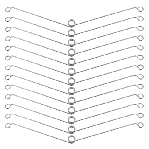 NUOBESTY Clips de Resorte de Tensión para Luces Empotradas, 25 Piezas, Acero Inoxidable de Alta Elasticidad, Resistentes Humedad, para Montaje Seguro en Baños y Cocinas, Accesorios