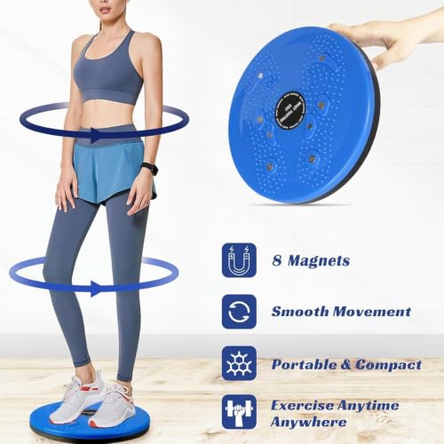 Image of Oizeir 5-in-1 Slimming Tummy Twister | Double-Sided Acupressure Waist Disc with Magnets | Reflexology Fat Burning Exercise Board | Anti-Skid