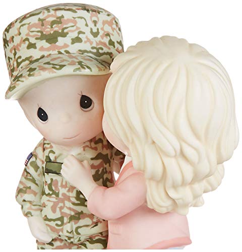 Precious Moments 193010 You are The Hero of My Heart Service Couple Bisque Porcelain FIGURINE, One Size, Multicolor - Image 4