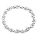 Mariell CZ Wedding Bridal & Prom Tennis Bracelet for Women, Silver Platinum Plated, 7" Plus ¼" Extender