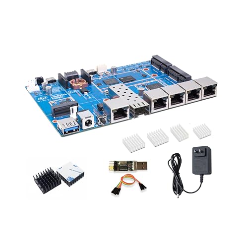 Image of Banana Pi BPI-R4 Lite WiFi 7 Router Dev Board Kit OpenWRT - MediaTek MT7987A SoC - 2GB DDR4 RAM 8GB eMMC, 1x 2.5G SFP RJ45 WAN, 4X GbE Gigabit Ethernet for NAS Smart Home Gateway (2GB, Bundle1)