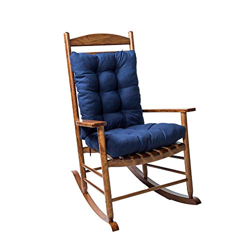 Chaise lounge del amortiguador azul con cojín de silla mecedora patio plegable antideslizante 2