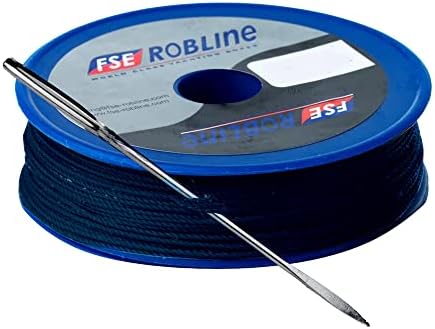 FSE Robline Waxed Tackle Yarn Whipping Twine Kit w/Needle - Dark Navy Blue - 0.8mm x 80M