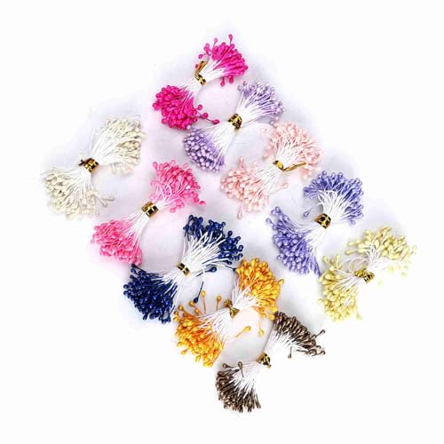 Accesorio decorativo de estambres florales hecho a mano 900 piezas miniatura 7