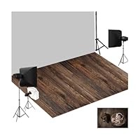 Amazon.co.jp: Kate 2.5x1.5m 白 木目 ラバーマット 写真用 ゴム