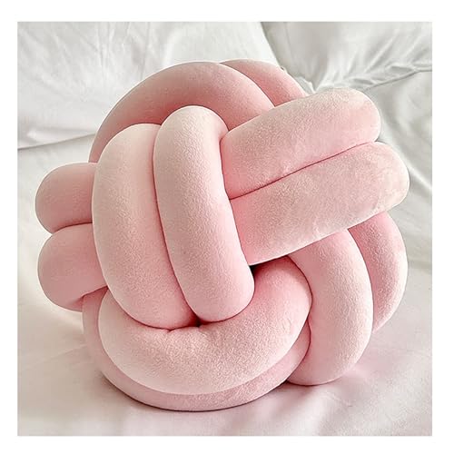moismk Cojín Nudo de Terciopelo, Almohada Decorativa Redonda con Diseño Nórdico para Sofá, Cama y Dormitorio(Color 5,Diameter 22cm)