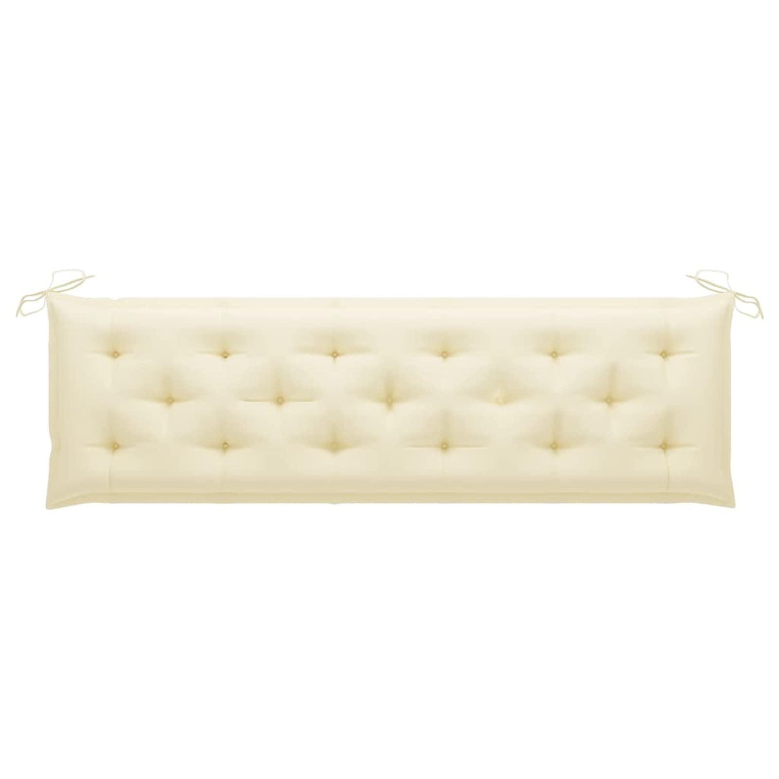 Tidyard Cojín para Banco de Jardín Cojín para Asiento Cojín para Balancín Cojín Exterior e Interior Tela Blanco Crema 180x50x7 cm
