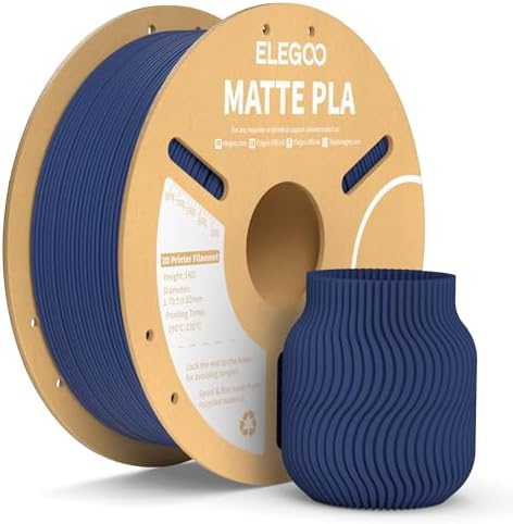 ELEGOO Matte PLA Filament Navy Blue 1KG, 1.75mm 3D Printer Filame...